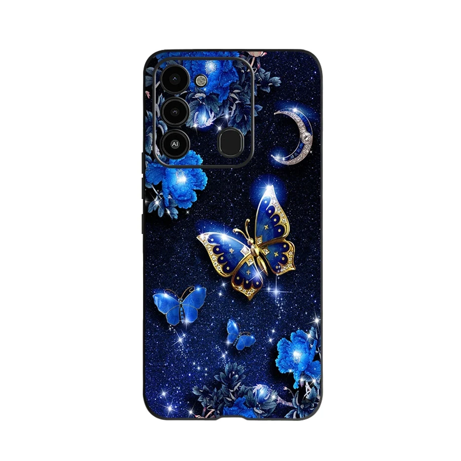 Funda protectora de silicona suave para Tecno Spark GO 2022, carcasa bonita de gato y mariposa para teléfono, Carcasa protectora para Tecno Spark 8C SparkGo 2022 - imagen 5