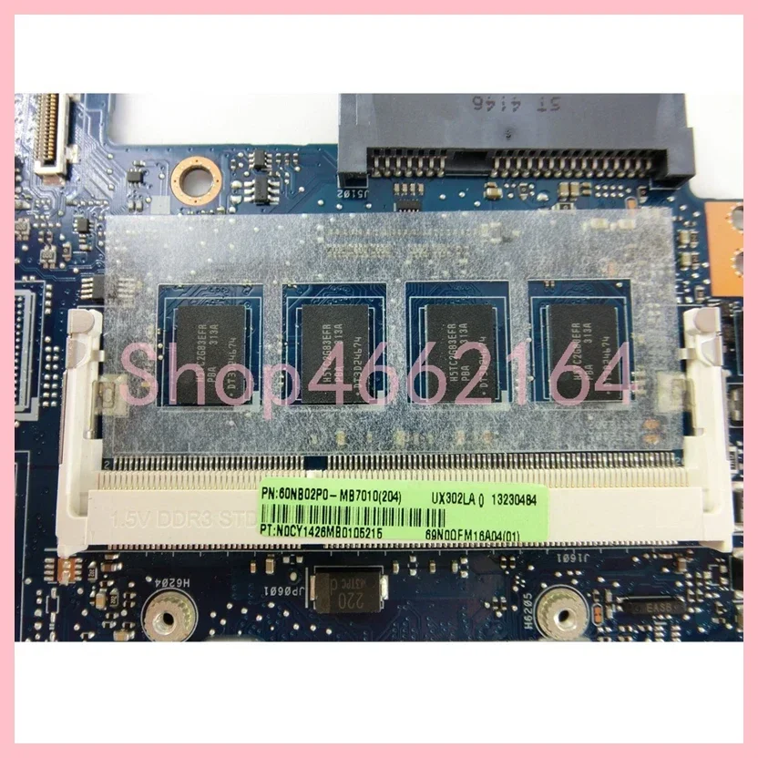 Placa base UX302LA i5-4200U CPU 2GB-RAM para ASUS UX302LA UX302LG UX302LNB UX302 placa base para ordenador portátil 100% probado OK - imagen 4