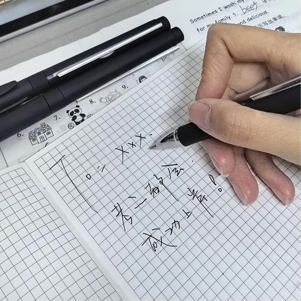 Bolígrafo de Gel negro con desplazamiento en blanco retráctil, bolígrafo de examen de papel extraíble, papelería de estudio - imagen 5