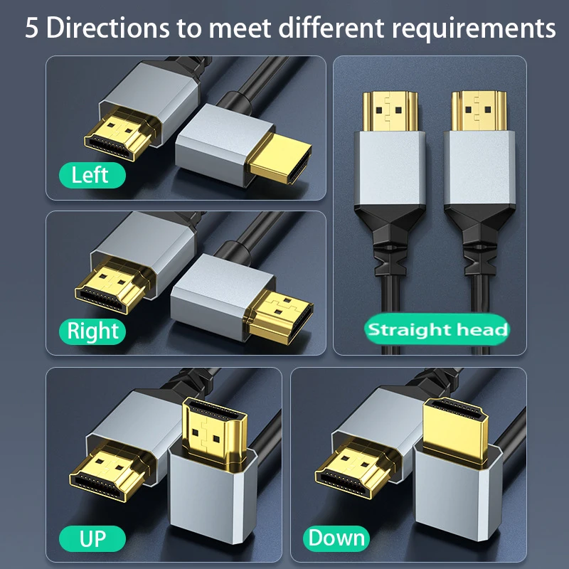HDMI-Mini Microhdmi 벤드 와이어, 텔레스코픽 스프링 와이어, 4K60HZ 오디오 동기식 HDMI 고화질 케이블 금속 2.0 - imagen 3