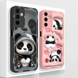 Funda Samsung Galaxy A15 Silicona Líquida – Diseño Panda Anticaídas