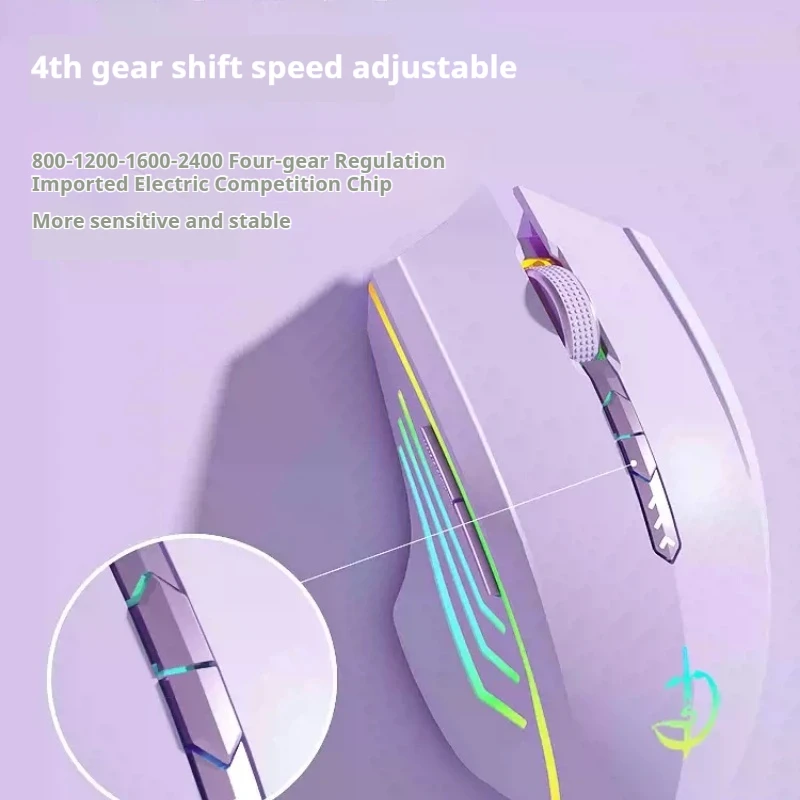 Ratón inalámbrico recargable con Bluetooth, Mouse silencioso, adecuado para portátiles, ordenadores de escritorio, juegos, oficina, aprendizaje, pantalla Universal de batería - imagen 3