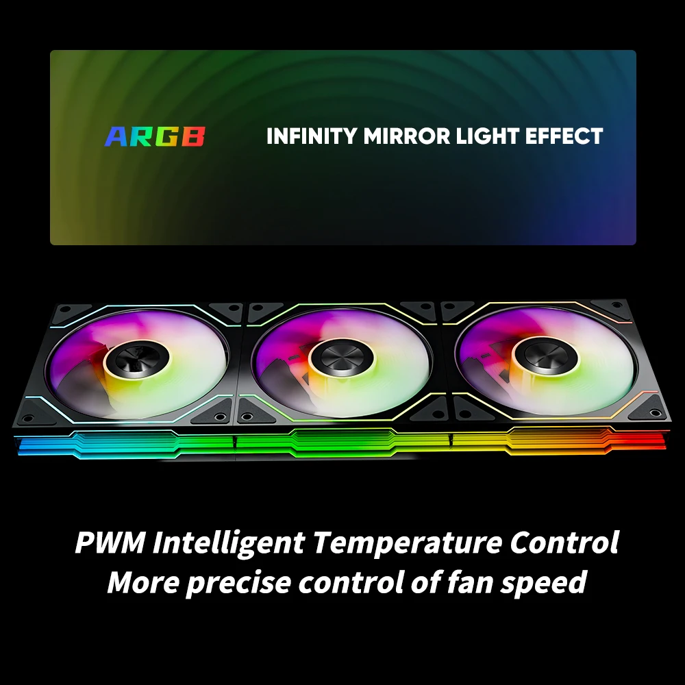 Jungle Leopard Star Track ARGB ventilador de chasis 12CM ventilador de refrigeración luz divina síncrona 5V3Pin espejo ilimitado sin costuras - imagen 2