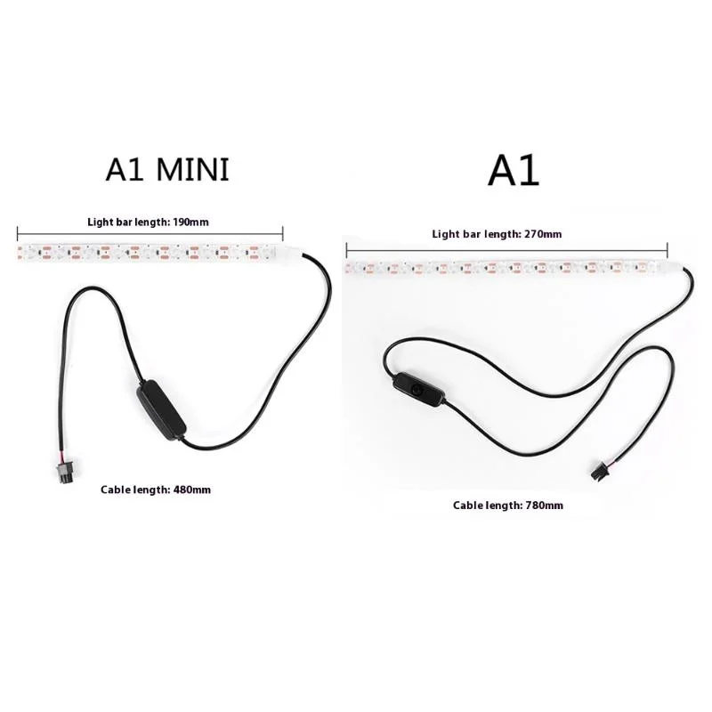 Tira de luces Led mejorada para Bambu Lab A1/A1mini Ra95 luz de relleno 24V luz blanca superbrillante para accesorios de impresora 3D Bambulab - imagen 3