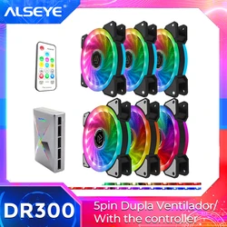 ALSEYE Ventilador RGB Aura con Velocidad Ajustable y Control Remoto