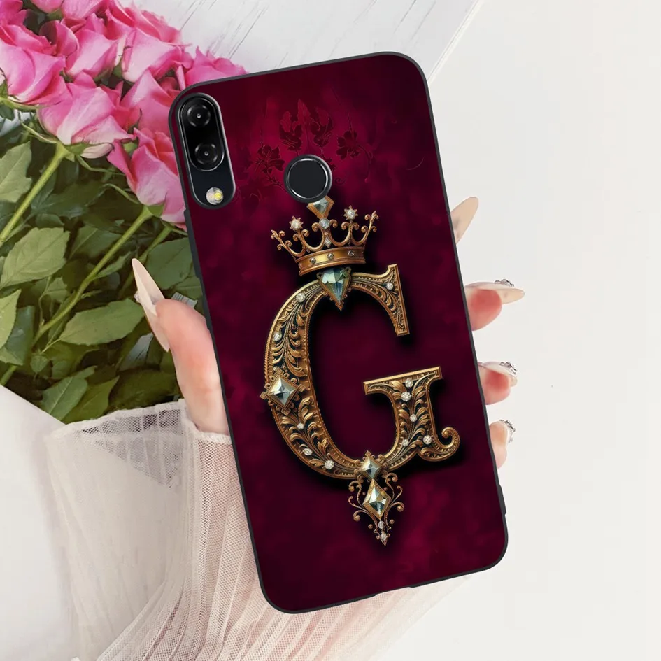 Para Asus Zenfone 5 ZE620KL ZF620KL funda X00QD X00QDA lindas letras iniciales funda negra de silicona suave para Zenfone 5z ZS620KL Shell - imagen 5