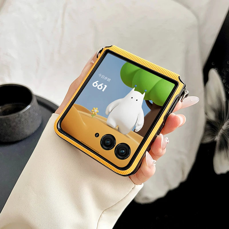 Para Motorola Razr 50 Ultra funda protectora trasera mate a rayas duras a la moda para Moto Razr 50 50Ultra carcasa de teléfono - imagen 4