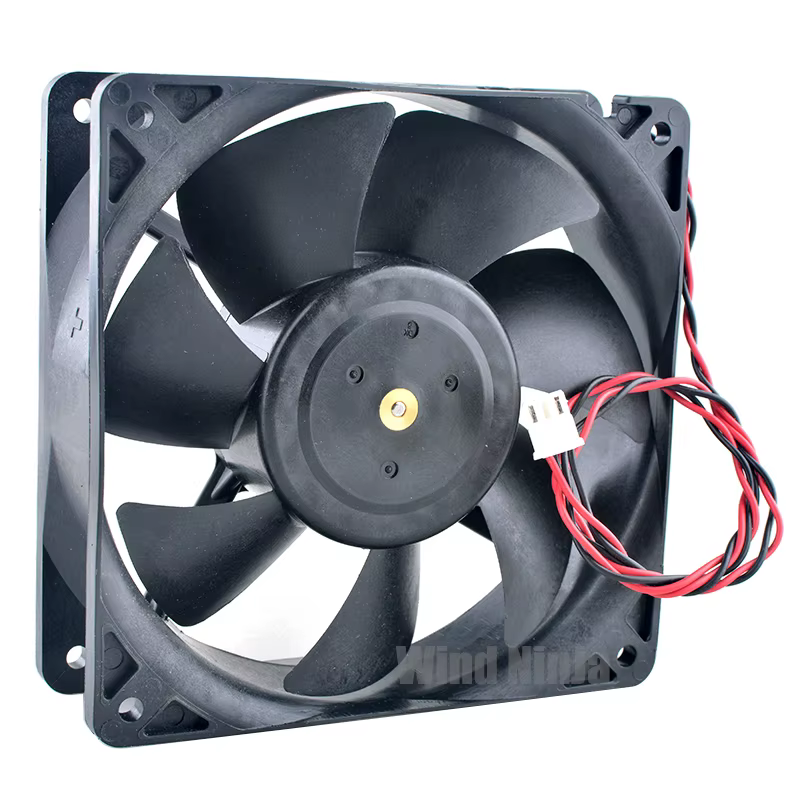 B35129-51LS1 Ventilador de refrigeración con rodamiento de bolas doble 12 cm 120 mm 120 x 120 x 38 mm DC24V 0.68A 2 pines para fuente de alimentación del convertidor de frecuencia - imagen 3