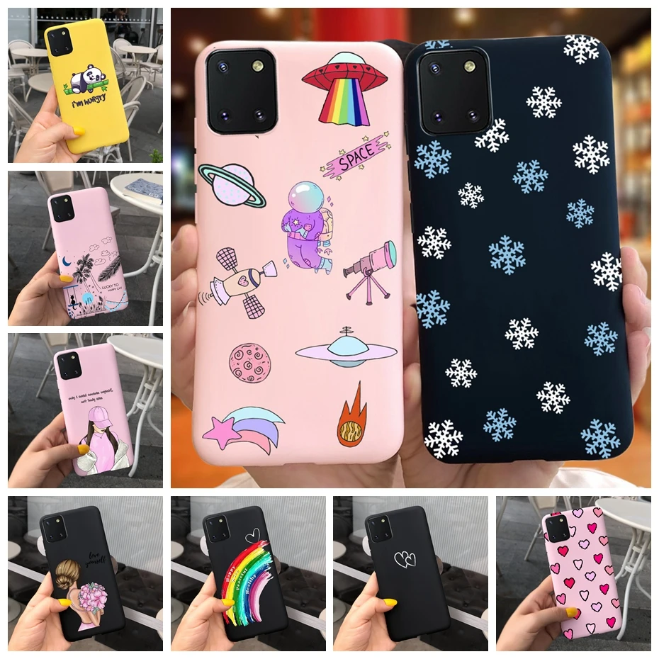 Para Samsung Galaxy Note 10 Lite Funda de silicona suave con dibujos animados para Samsung S10 Lite Funda SM-G770F N770F