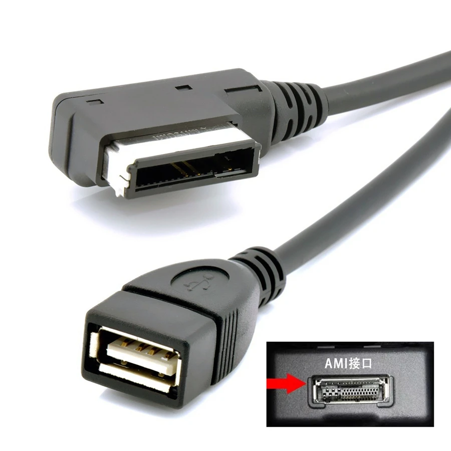 Cable auxiliar USB música MDI MMI AMI a USB interfaz hembra Audio adaptador auxiliar Cable de datos para VW para Audi A6L Q5 Q7 A8 S5 A5 A4L A3