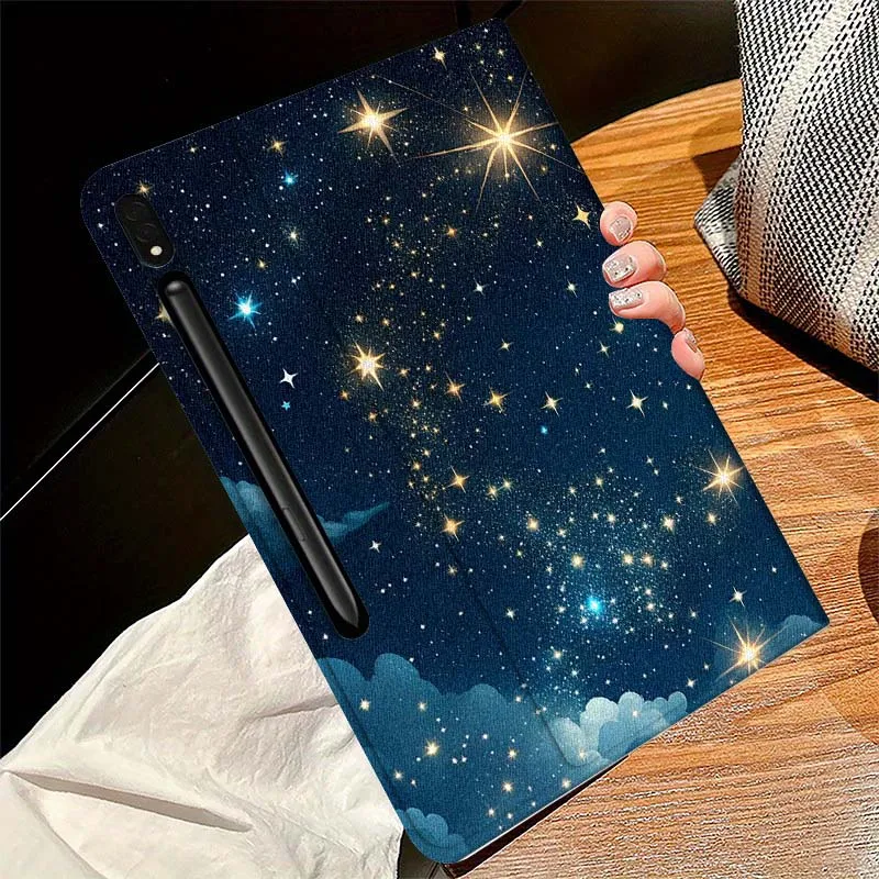 Arte estrellas de dibujos animados lindo para Samsung Galaxy Tab S11 S10 S9 S8 S7 S6 A10.1 A9 A8 A7 10,1 Lite FE Plus pulgadas funda para tableta - imagen 4