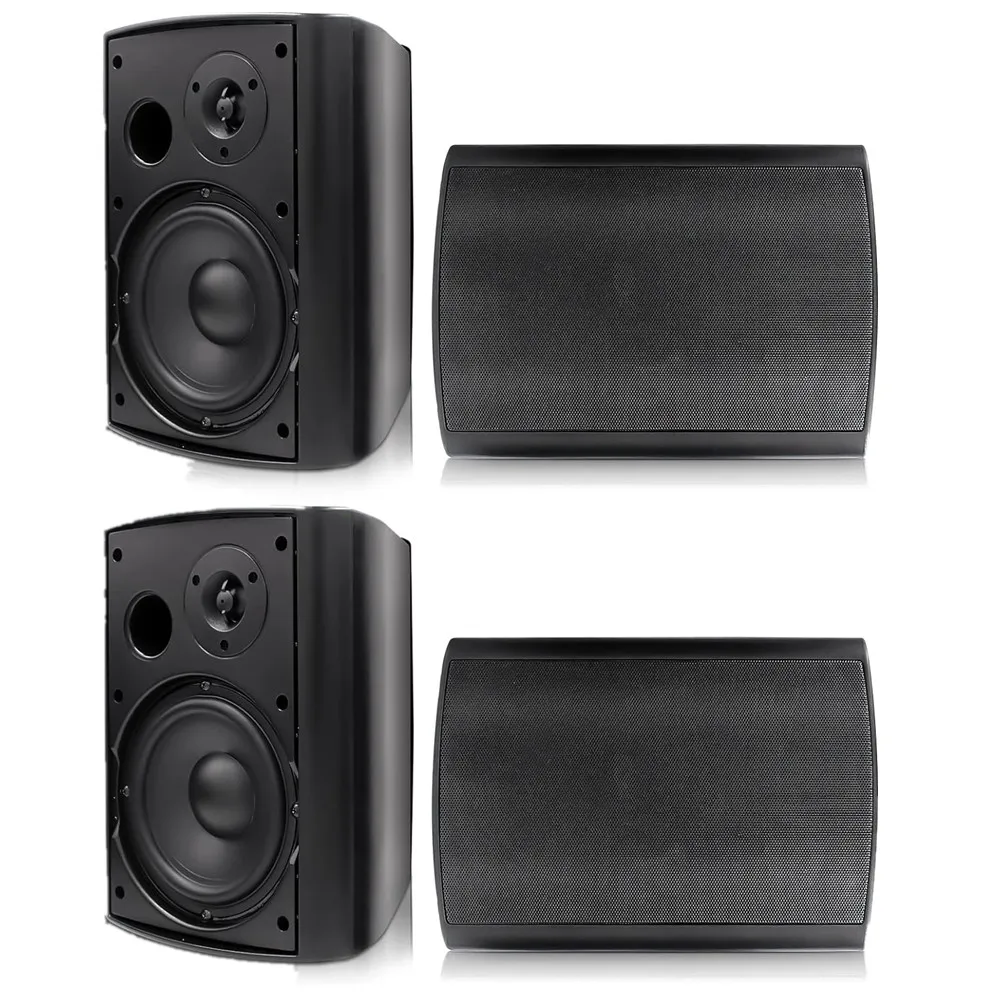 Herdio 800W 6,5 pulgadas Altavoces para exteriores Bluetooth Tweeter con cable impermeable Subwoofer montado en la pared para cine en casa de patio, 2 pares - imagen 5