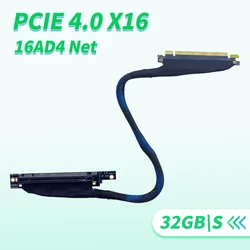 Cable de extensión de tarjeta gráfica PCIe X16 4,0, adaptador PCI Express 16x GPU AI, 1U, 2U, servidor externo, ángulo izquierdo y derecho