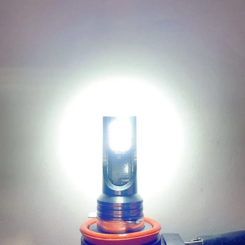 2 unidades H8 H9 H1 H3 Led H11 9005 HB3 9006 HB4 Coche CSP LED Faros Antiniebla 6000K Blanco Auto Faros Luz de Día - imagen 3