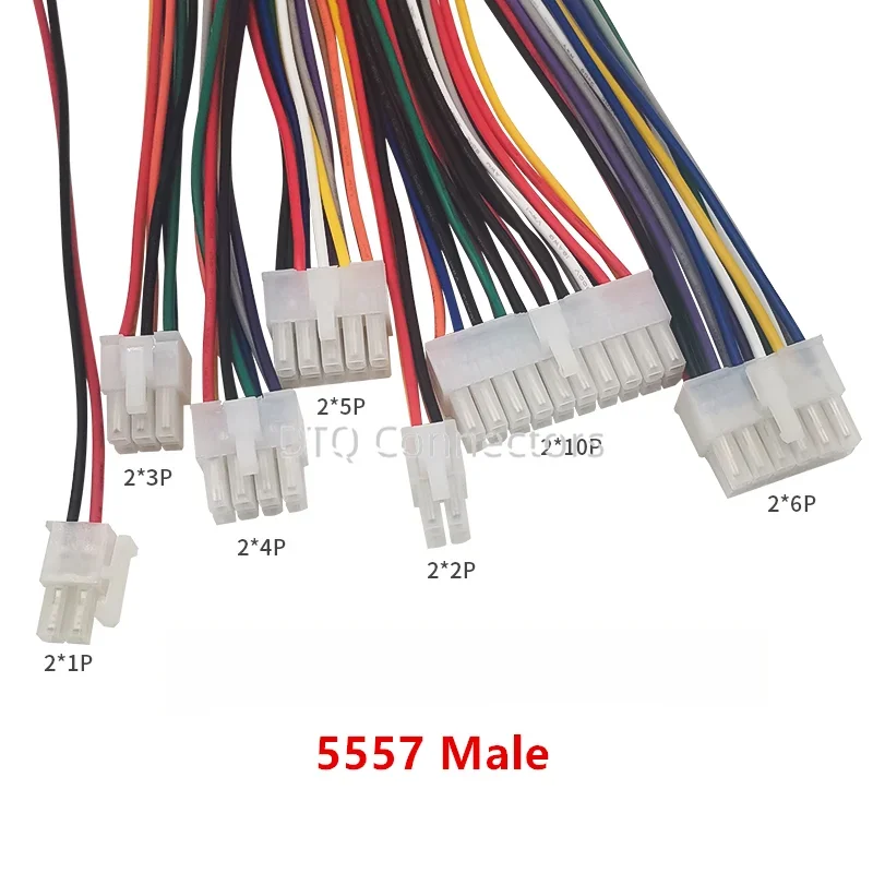 2 uds 30CM 5556 5557 5559 2*2/3/4/5/6/8/10/12 conector macho hembra con Cable 4,2 MM paso 18AWG 2X3/2X4/2X5/2x6P - imagen 4