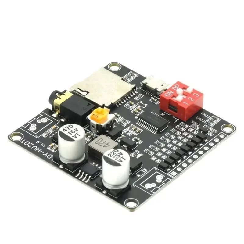 5 uds DY-HV20T HV20T 12V/24V 10W/20W módulo de reproducción de voz compatible con tarjeta Micro-SD reproductor de música MP3 para Arduino - imagen 5