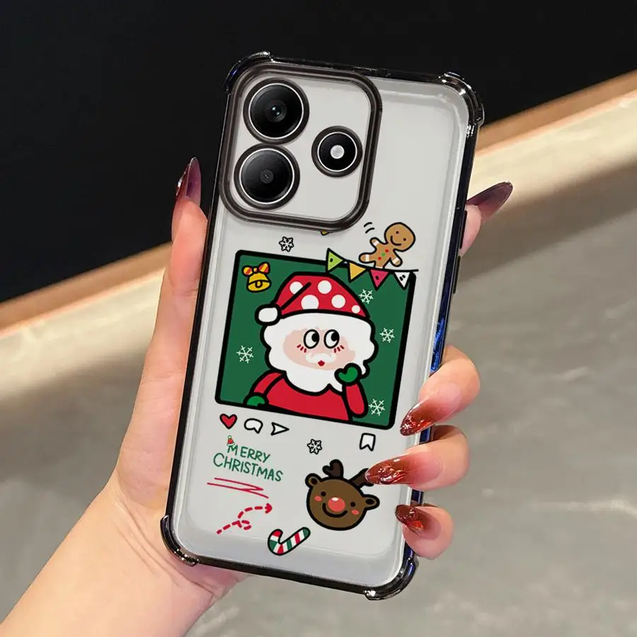 Funda suave navideña con dibujos animados para Xiaomi Redmi A3X 14C A3 13C A5 K80 Pro K80 5G - imagen 3