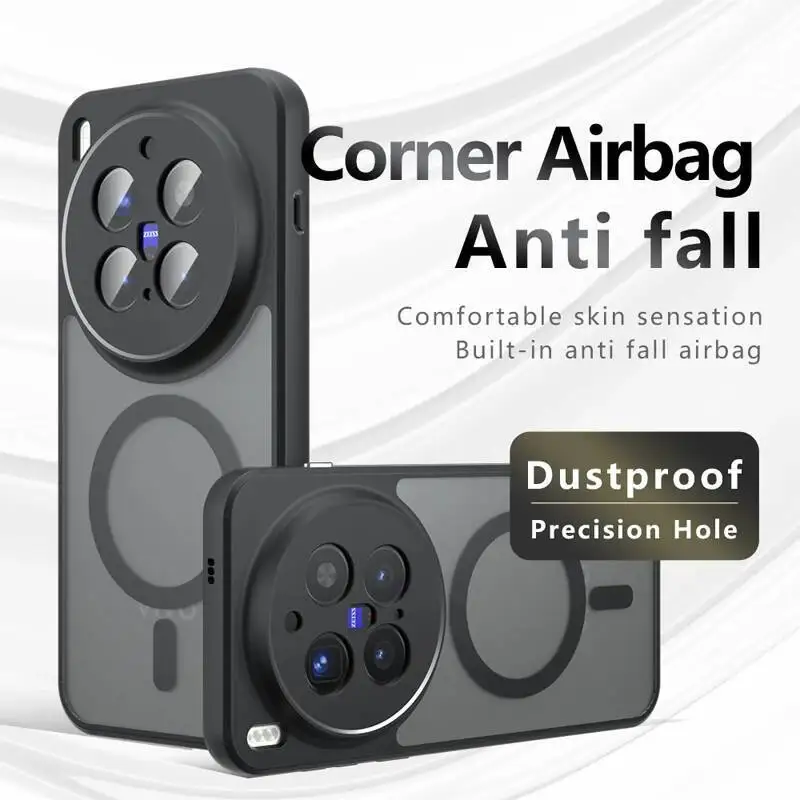 Para vivo x300 pro funda nueva color elegante funda trasera de PC magnética agradable para la piel para Vivo X300Pro parachoques a prueba de golpes Fudna - imagen 5