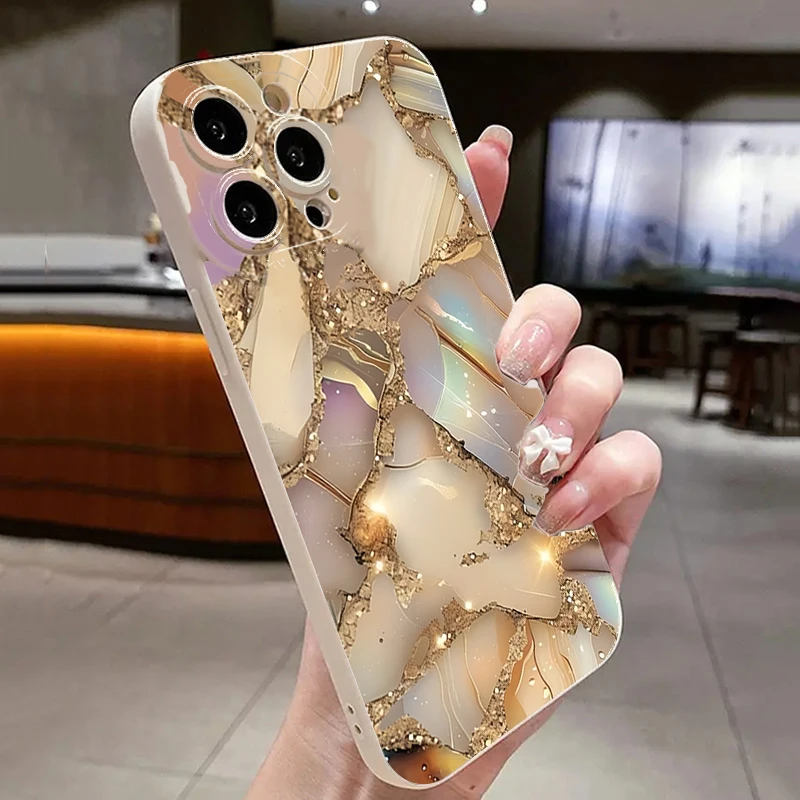 Funda con patrón de mármol clasificado dorado para iPhone 17 16 15 Pro Max 14 Plus 13 12 11 Pro Max Mini XS X XR 7 8 Plus 16E cubierta a prueba de golpes - imagen 5