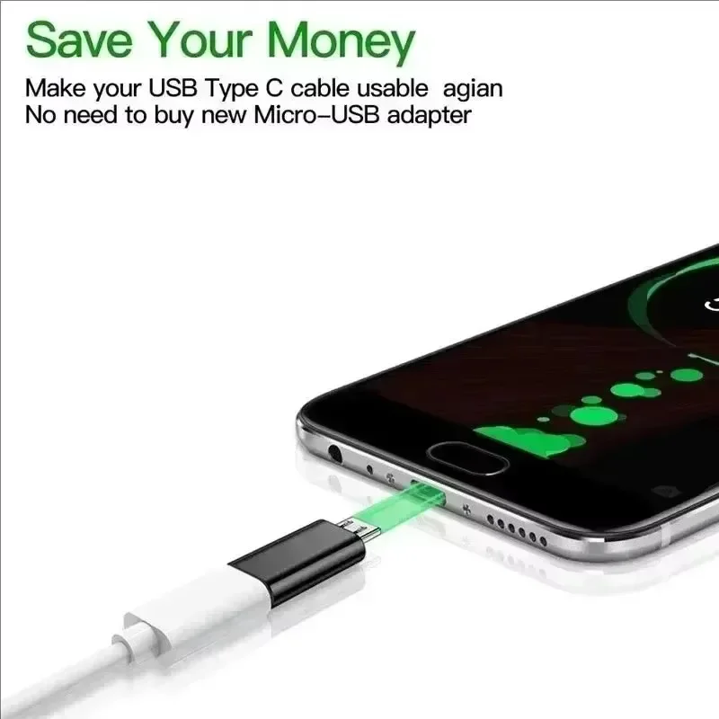 Conectores de adaptador USB tipo C a Micro USB Android para teléfono, tableta, Micro USB macho a tipo C hembra, convertidor para Xiaomi y Huawei - imagen 4