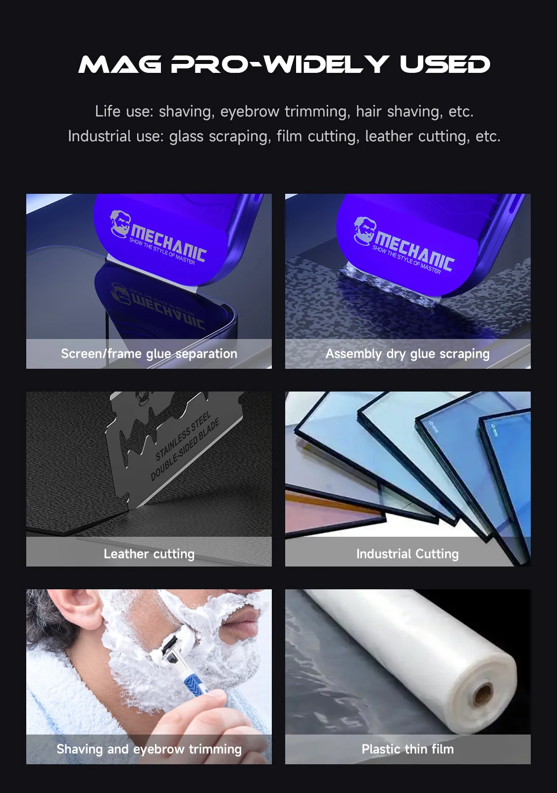 Soporte mecánico Mag Pro totalmente metálico para cuchillos, acabado esmerilado de lujo, imán fuerte, ajuste ajustado, antideslizante, herramienta fácil de quitar - imagen 3