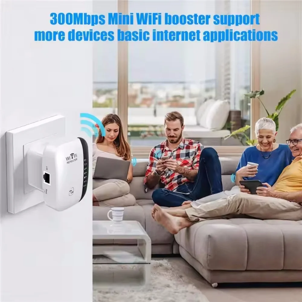 Repetidor WIFI de 300Mbps, amplificador remoto Wi-Fi 802.11N, amplificador de señal WiFi, amplificador de red para hogar/oficina, repetidor inalámbrico - imagen 4