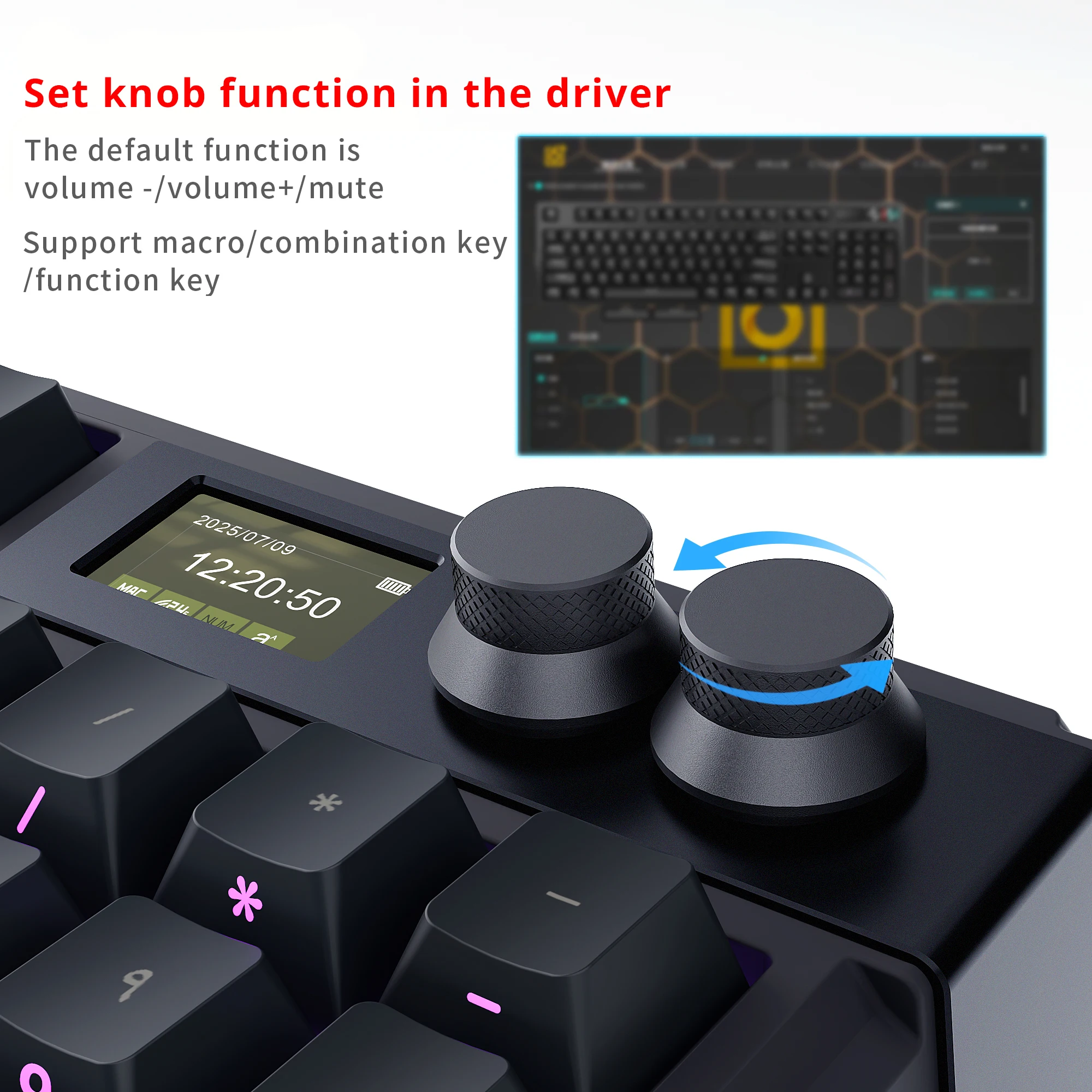 SKYLOONG-Teclado mecánico inalámbrico GK104 Lite, teclado árabe de 3 modos, tamaño completo, RGB, voltado sur, diseño ANSI, juegos de oficina - imagen 4