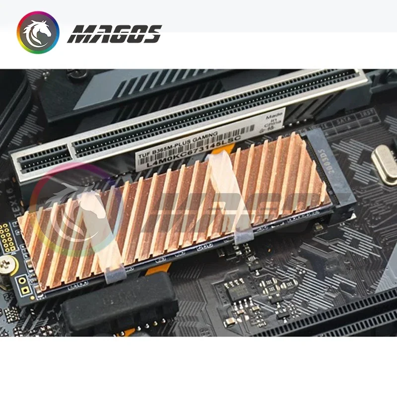 Disipador de calor M.2 SSD Carry Laird 700 solución de almohadilla térmica, enfriador de radiador de cobre M2 para computadora/portátil M.2 NVME NGFF 2280 - imagen 3