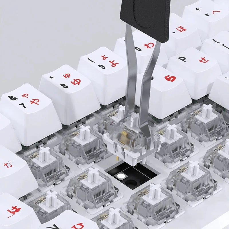 Extractor de teclas de teclado mecánico 2 en 1, Extractor de eje de teclas Universal, herramienta de limpieza de repuesto