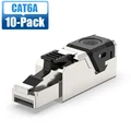 10PCS CAT6A Black