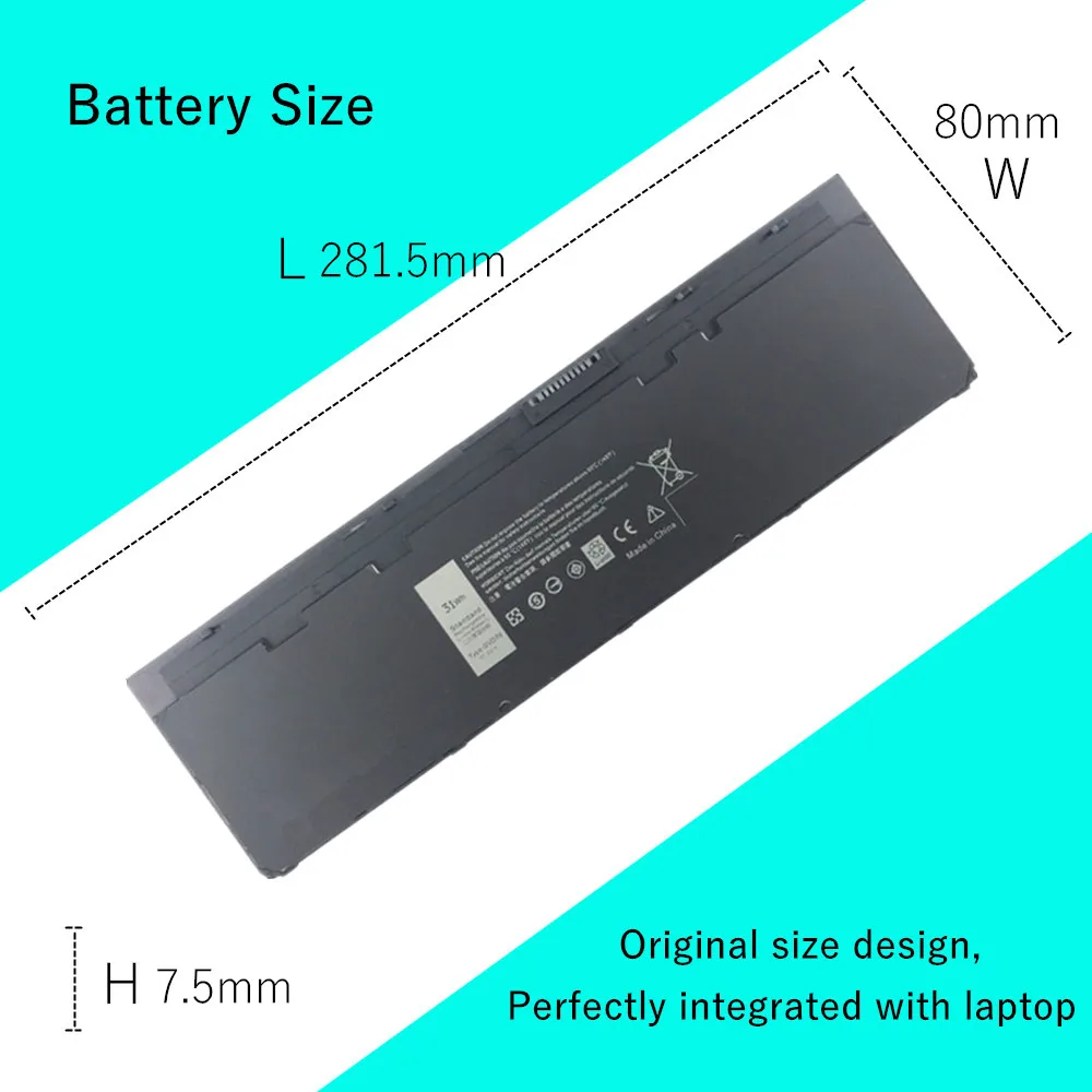 Batería de ordenador portátil de 11,1 V 31WH para Dell Latitude E7250 E7240 451-BBFW KWFFN J31N7 451-BBFX GVD76 HJ8KP NCVF0 - imagen 2