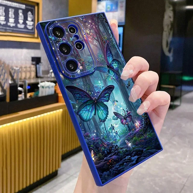 Funda de teléfono con diseño de mariposa oscura para Samsung A56 5G, funda Galaxy A36 A26 A55 A54 A35 A53 S25 Ultra S24 S23 S21 FE S22 Plus - imagen 4