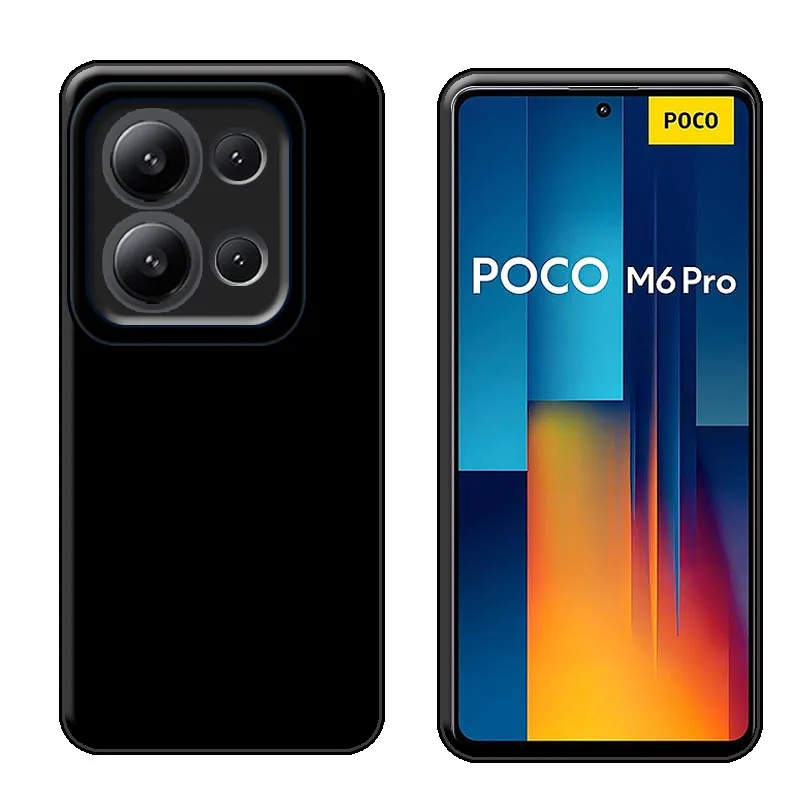 Funda protectora de silicona líquida para cámara de teléfono Xiaomi Pocco, Poxo, Poko, M6 Pro, 4G, a prueba de golpes, TPU, trasera suave, M6pro, 4G - imagen 3