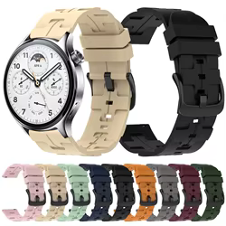 Correa de silicona deportiva para Xiaomi Watch, pulsera suave y transpirable de repuesto, 20mm, 22mm, Color 2, Xiaomi Mi Watch S2, S1 Pro