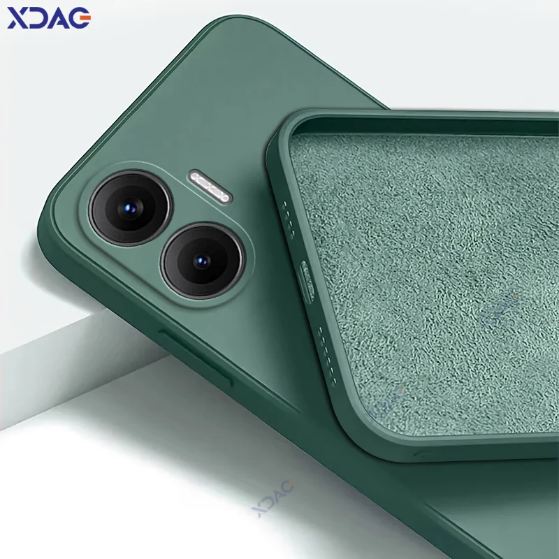 Fundas de teléfono cuadradas originales de silicona líquida para Xiaomi POCO F7 POCOF7 5G 6,83 "360 fundas protectoras suaves bolsas anticaídas a prueba de golpes - imagen 2