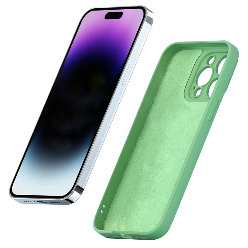 Funda Original de silicona líquida a prueba de golpes para iPhone, 11, 12, 13, mini, 15, 14 Pro Max, 14, 15 Plus, X, XR, Xs max, funda cuadrada suave - imagen 4
