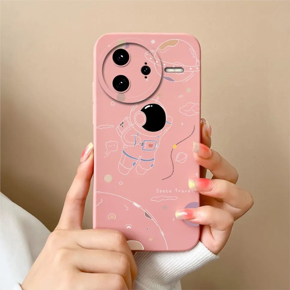 Fundas para Redmi K80 K80 Pro 5G Shell encantador astronauta de dibujos animados Funda de teléfono de silicona líquida para Redmi K80 K80Pro 5G Funda Coque - imagen 4