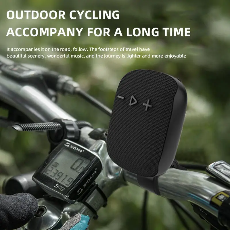 Altavoces estéreo inalámbricos para bicicleta al aire libre, altavoces deportivos portátiles para ciclismo, micrófono incorporado, a prueba de golpes, caja de sonido Bluetooth impermeable IPX4 - imagen 3
