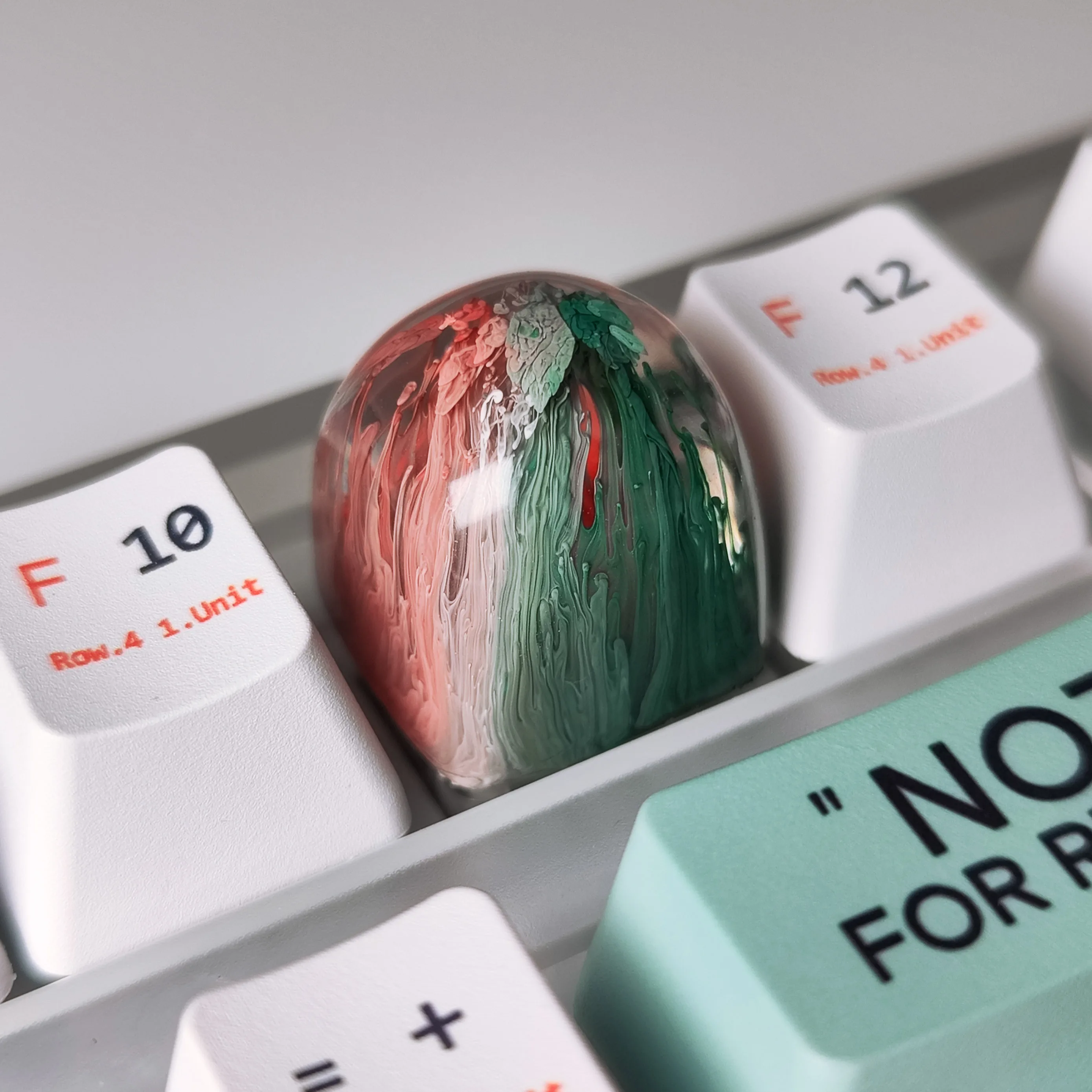 Dom Zen Pool 1u teclas artesanales de resina lujosa, teclado retroiluminado mecánico RGB, regalo para jugadores de PC, GK64, Anne Pro 2, RK878 - imagen 3