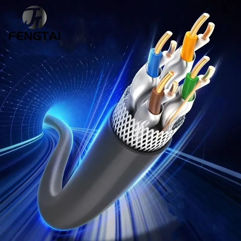 Cable FT Cable Lan de red Ethernet Gigabit Cat6 P 10GBit Cat6 instalación cables de cobre parche interior Pord 10M 20M 40M RJ 45