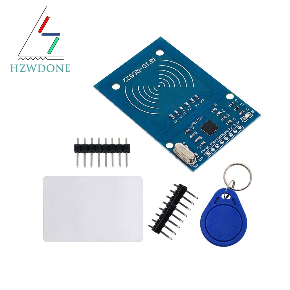 Módulo inalámbrico RFID IC MFRC-522 RC-522 RC522 IC KEY SPI escritor lector tarjeta IC proximidad para Arduino