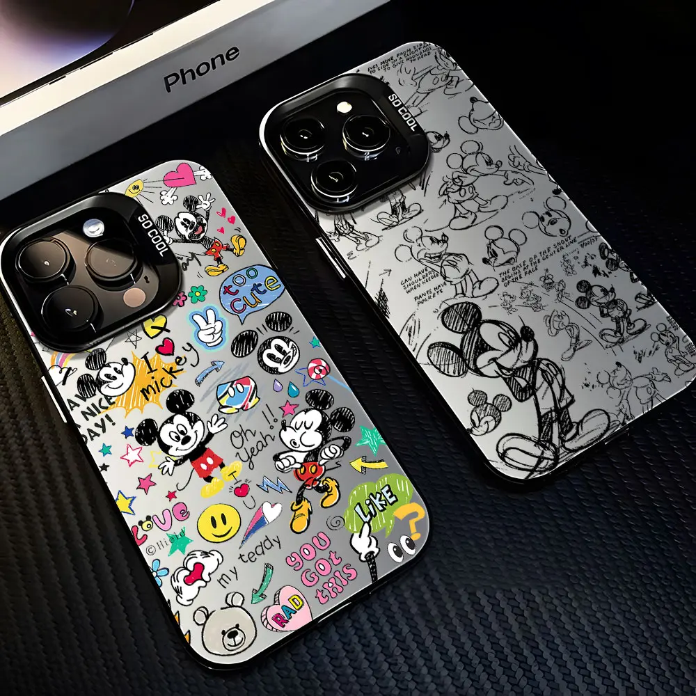 Funda de teléfono Graffiti Ins Mickeys Mouse para Oppo Reno12 Reno11 Reno10 Reno8 Reno7 Reno6 Reno5 Z F T Pro Plus 5G, funda trasera mate