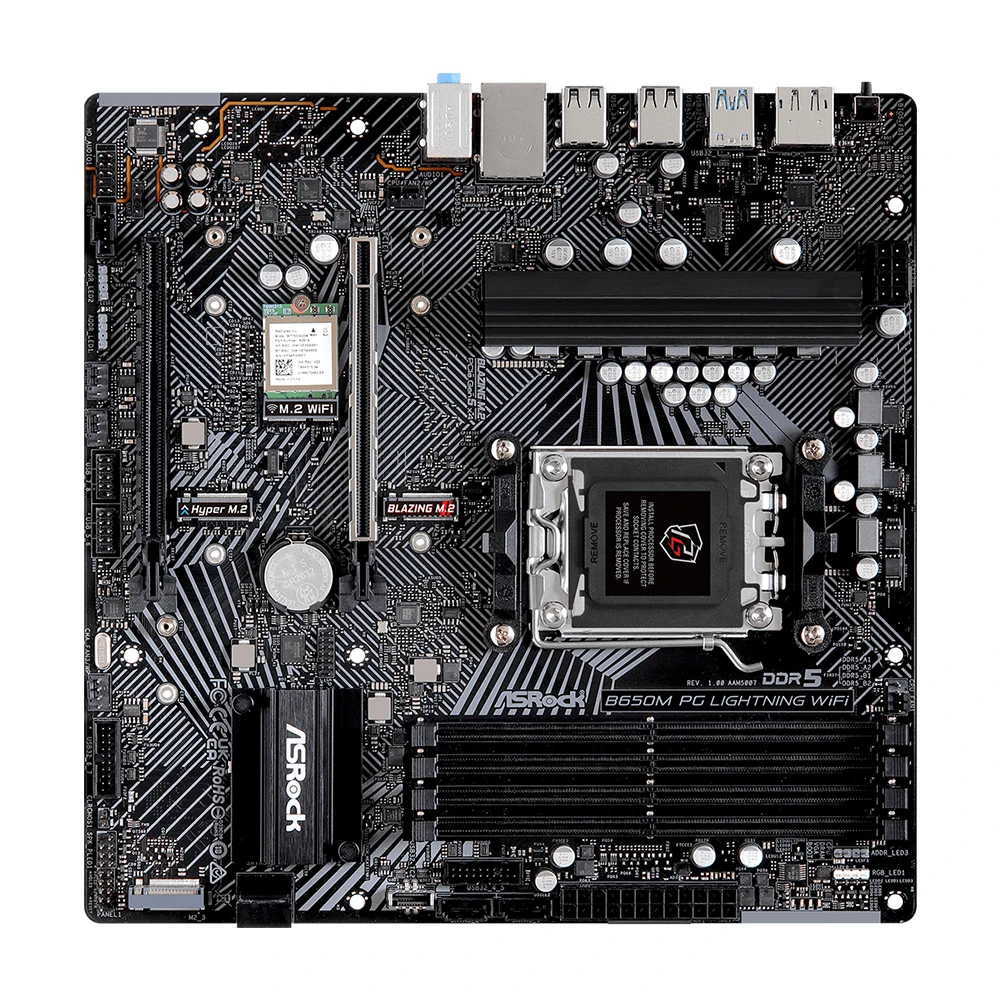 ASRock B650M PG LIGHTNING WIFI placa base AM5 Socket soporte 7900X 7800X3D 7600 CPU 4xDDR5 7200MHz 256GB HDMI M.2 NVME PCIe 4,0 - imagen 4
