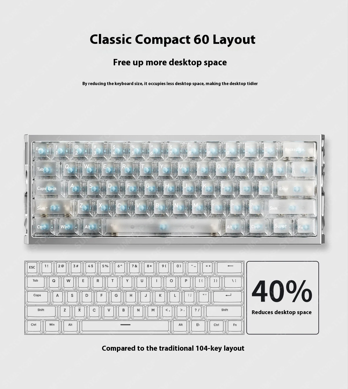 SUMREDA H68 Hollow CNC aleación de aluminio Teclado magnético mecánico RGB E-sports 0,01mm RT teclado personalizado con cable para ordenador portátil - imagen 5