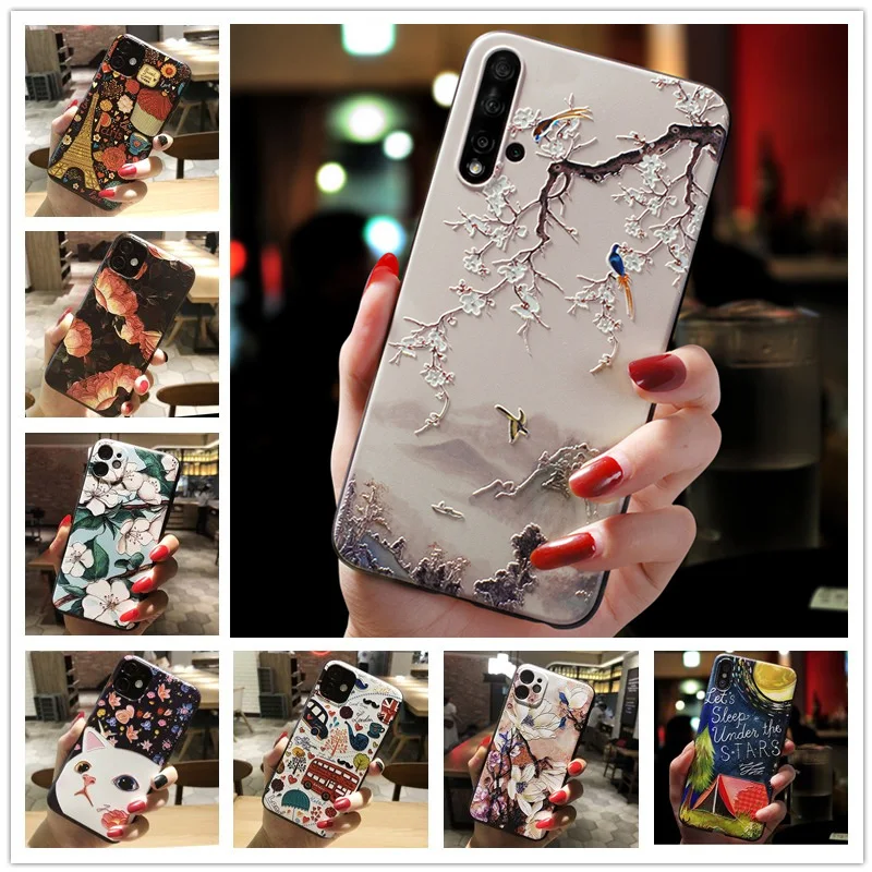 Funda de teléfono con relieve 3D para Sony Xperia 10 V, carcasa de silicona Floral para Sony Xperia 1 V, Fundas Xperia 1 V 10 V 2023