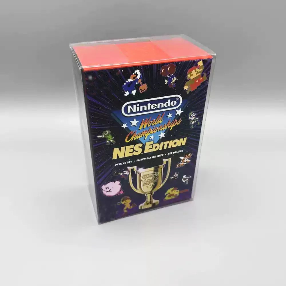 1 Protector de caja para NS SWITCH NES, solo campeonato mundial, edición europea y americana, estuche de exposición transparente, caja de colección - imagen 4