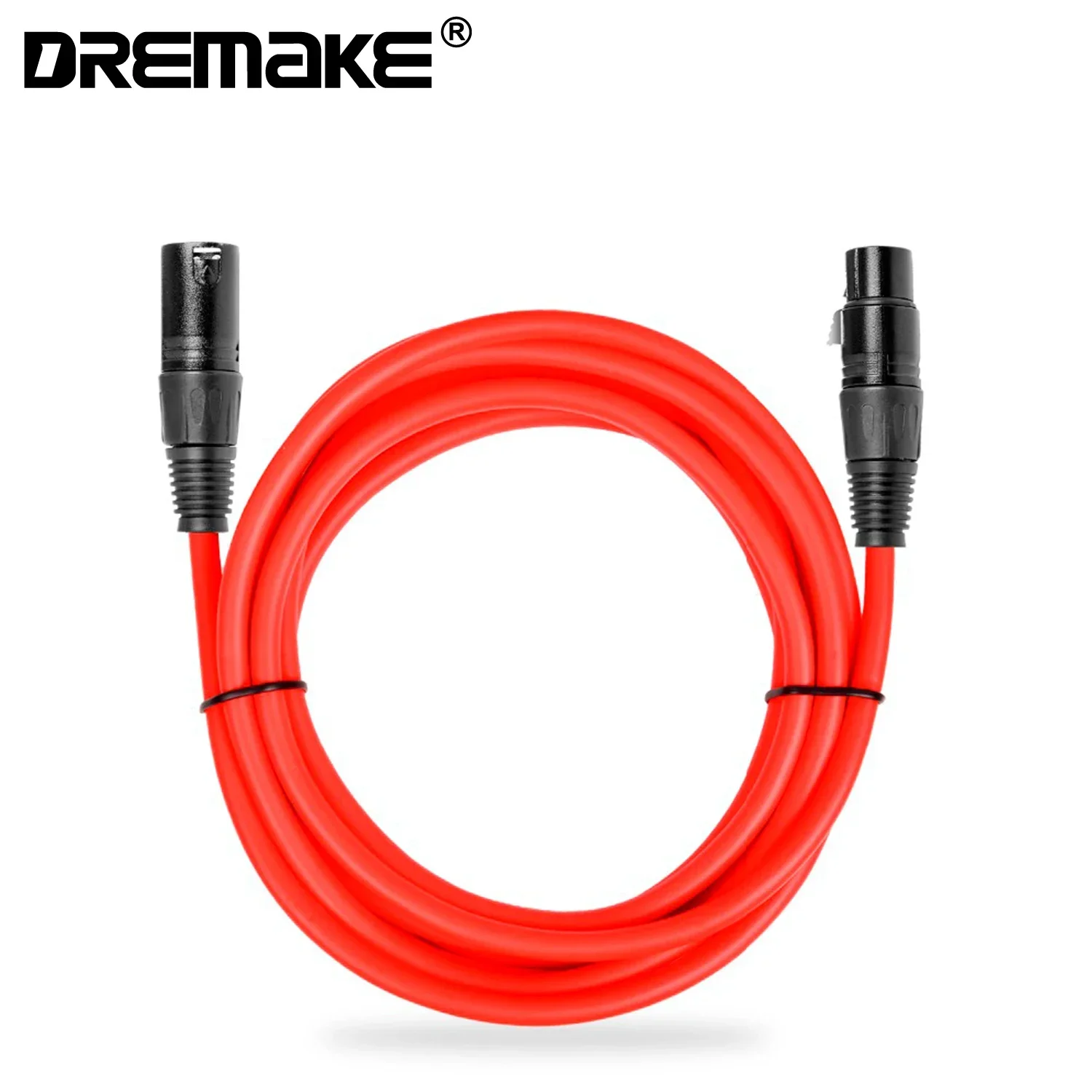 DREMAKE-Cable de Audio Pro XLR de 3 pines, Cable de altavoz equilibrado XLR macho a XLR hembra para amplificador de sonido y escenario de micrófono