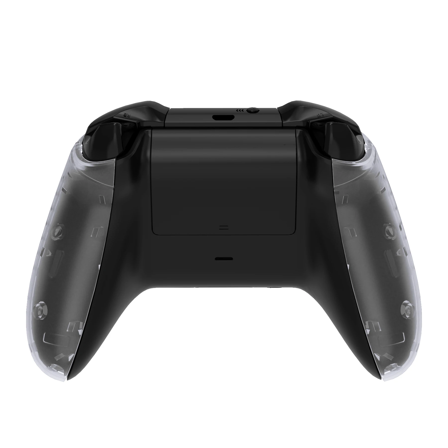 eXtremeRate Carcasa frontal de repuesto con panel de rieles laterales para controlador Xbox One X y S (modelo 1708) - Transparente - imagen 5