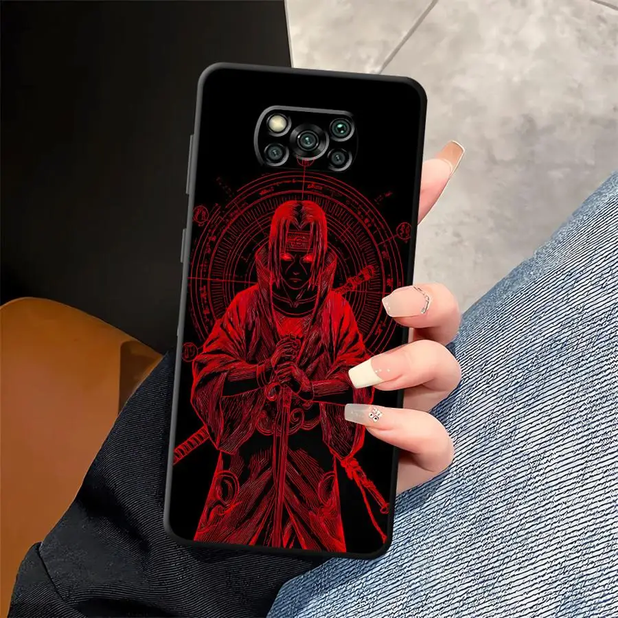 Cool Uchiha Itachi Art negro suave funda de teléfono para Xiaomi Poco C71 M3 M4 M7 Pro C61 M5 C75 X3 X4 X5 X7 Pro F1 C40 C50 F3 - imagen 5