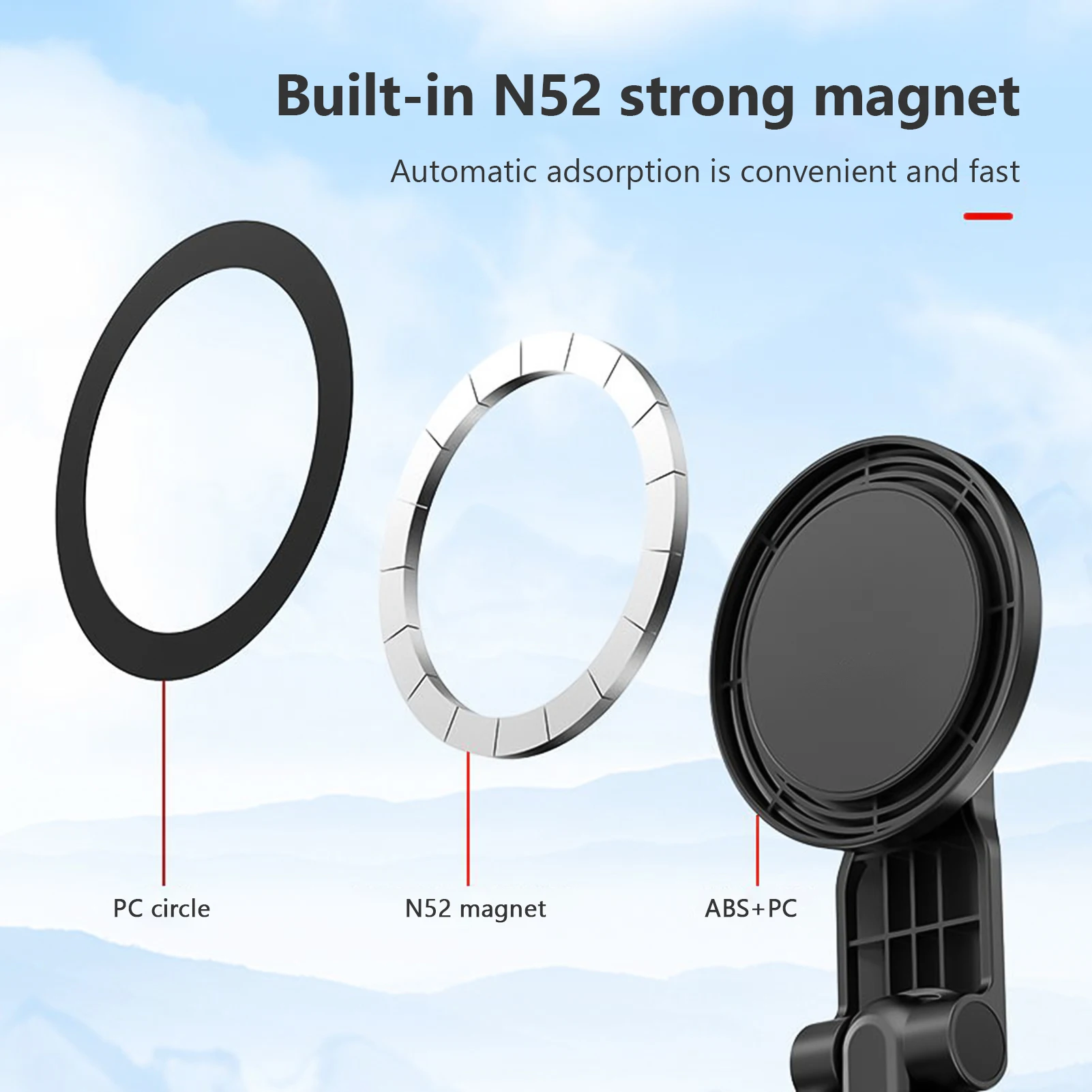 【11.11 Sale】Magnetic Phone Tripod Mount, Cold Shoe & 1/4" Thread for  15-12/, Portable 3-in-1 Holder - imagen 4